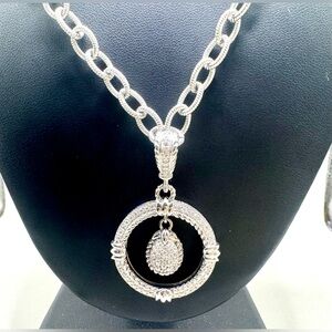 Judith Ripka Sterling Silver Diamonique Enhancer Necklace